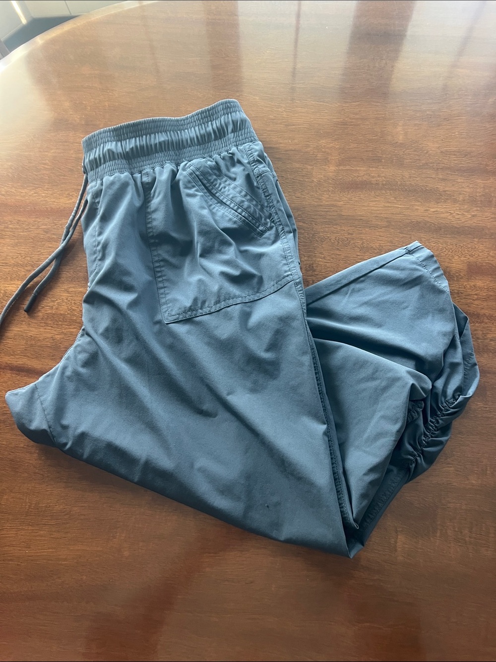 Prana Elastic-Waist Casual Capris/Joggers - Slate Blue